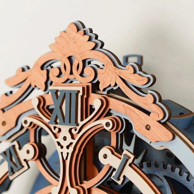 3D Holz Puzzle Mechanische Renaissance-Uhr