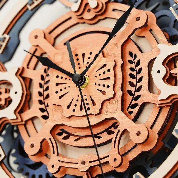 3D Holz Puzzle Mechanische Renaissance-Uhr
